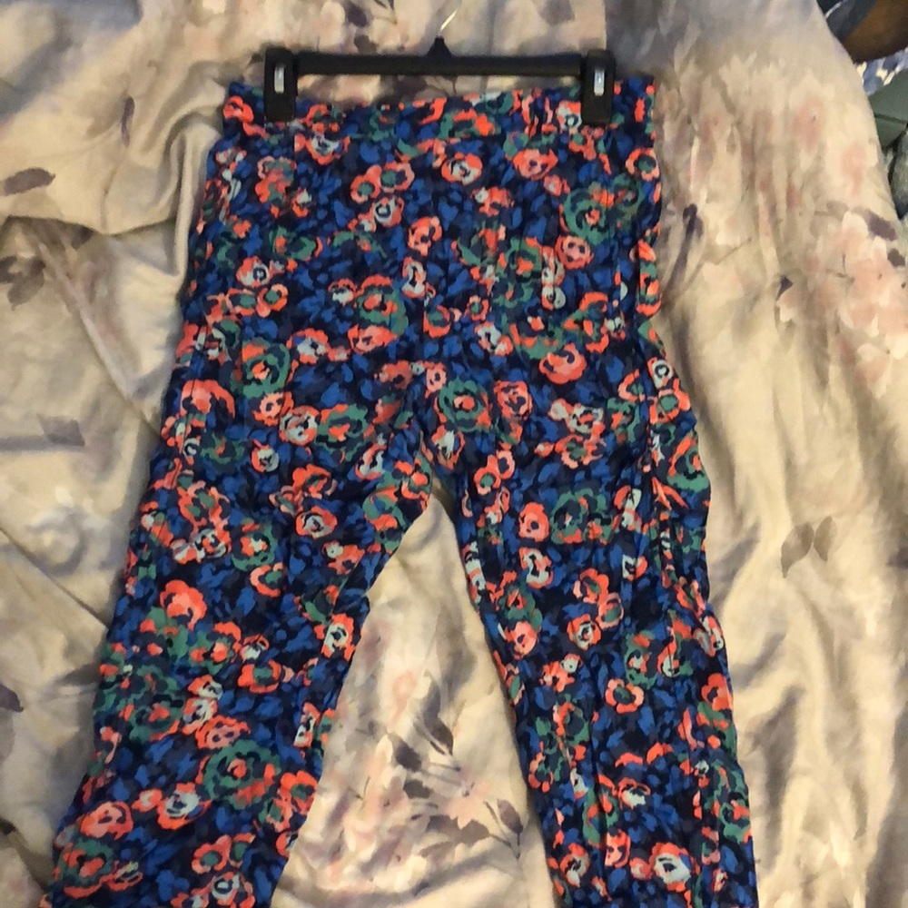 Anthropologie Elevenses Floral Tailored Pant